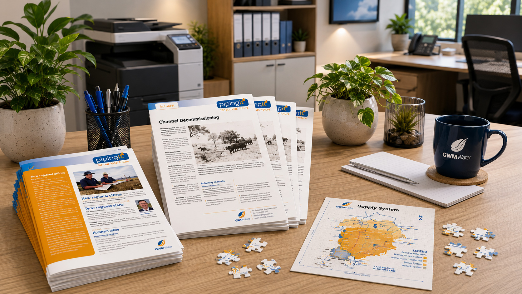 Community engagement materials created for GWMWater by Phunkemedia
