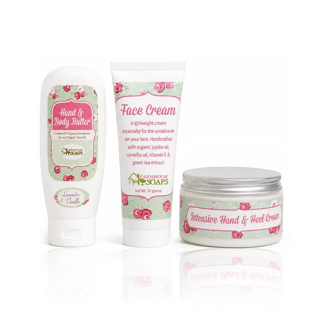 Phunkemedia designed the logo, product labels and fully integrated eCommerce website, for Farmhouse Soaps.